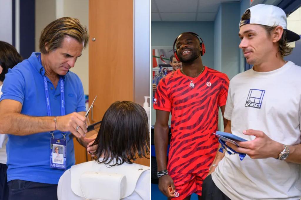 VIP Hairstylist Julien Farael serves the style in us open pop-up